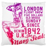 London Flight Large Cushion Case (Single Sided)  Front