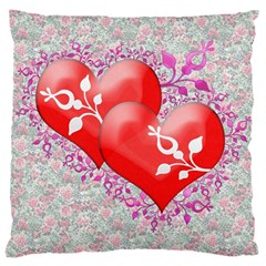 Hearts Large Cushion Case (single Sided) 