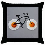 egg bike Black Throw Pillow Case Front