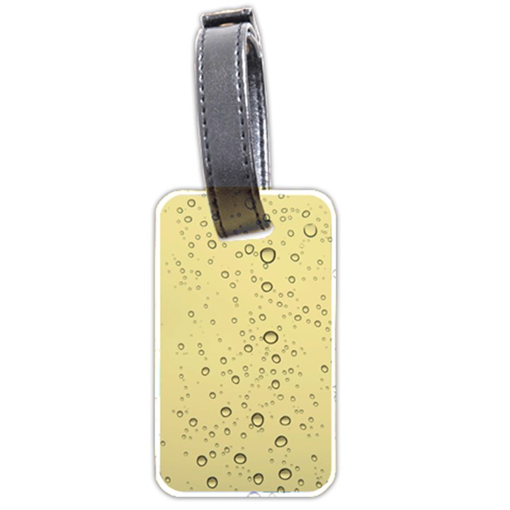 Yellow Water Droplets Luggage Tag (Two Sides)