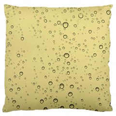 Yellow Water Droplets Large Cushion Case (two Sided)  by Colorfulart23