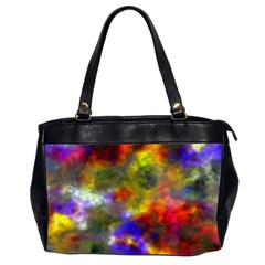 Deep Watercolors Oversize Office Handbag (two Sides) by Colorfulart23