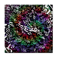 Urock Musicians Twisted Rainbow Notes  Ceramic Tile by UROCKtheWorldDesign