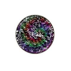 Urock Musicians Twisted Rainbow Notes  Golf Ball Marker (for Hat Clip)