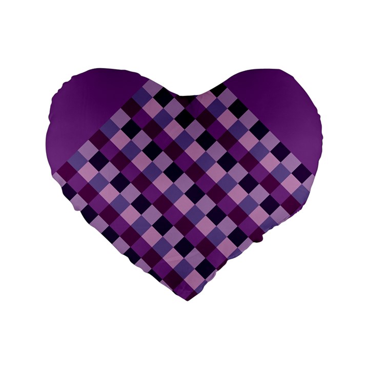 Purple 16  Premium Heart Shape Cushion 