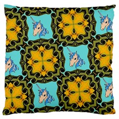 Orange Unicorn Large Cushion Case (two Sided)  by Contest1852090