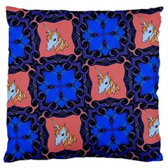 Blue Unicorn Large Cushion Case (two Sided)  by Contest1852090