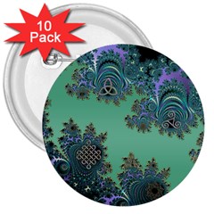 Celtic Symbolic Fractal 3  Button (10 Pack) by UROCKtheWorldDesign