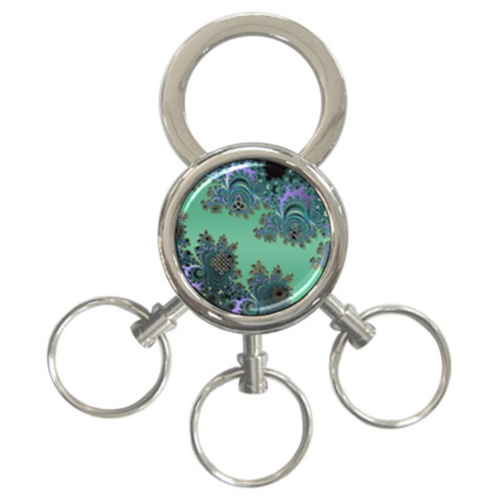 Celtic Symbolic Fractal 3-Ring Key Chain