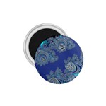 Blue Metallic Celtic Fractal 1.75  Button Magnet Front