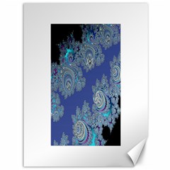 Blue Metallic Celtic Fractal Canvas 36  X 48  (unframed)