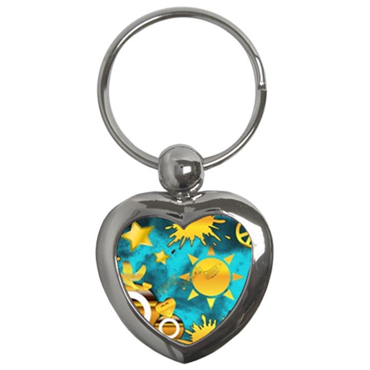 Musical Peace Key Chain (Heart)