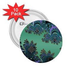 Celtic Symbolic Fractal 2 25  Button (10 Pack) by UROCKtheWorldDesign