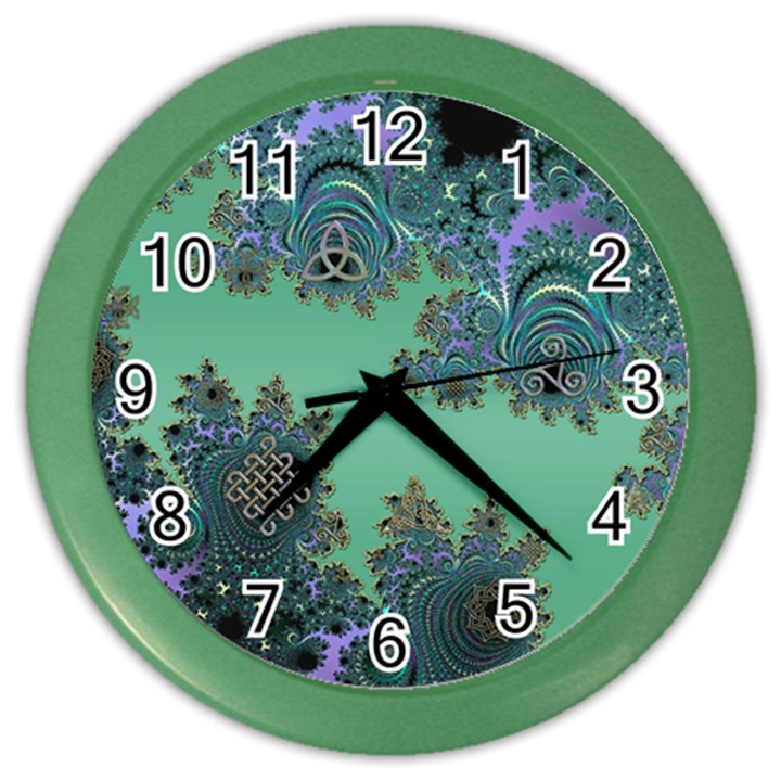 Celtic Symbolic Fractal Wall Clock (Color)