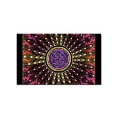 Hot Lavender Celtic Fractal Framed Mandala Sticker 10 Pack (rectangle)