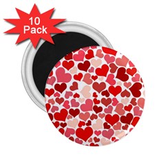  Pretty Hearts  2 25  Button Magnet (10 Pack) by Colorfulart23