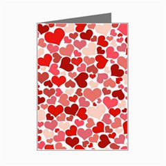  Pretty Hearts  Mini Greeting Card by Colorfulart23