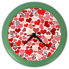  Pretty Hearts  Wall Clock (color) by Colorfulart23