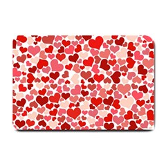  Pretty Hearts  Small Door Mat by Colorfulart23