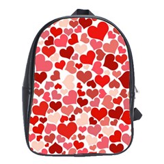  Pretty Hearts  School Bag (large) by Colorfulart23