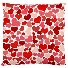  Pretty Hearts  Large Cushion Case (two Sided)  by Colorfulart23