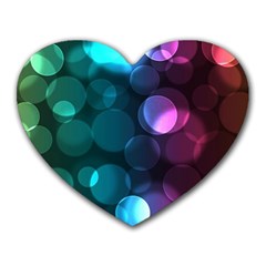 Deep Bubble Art Mouse Pad (heart) by Colorfulart23