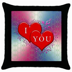 Hearts 3 Black Throw Pillow Case by Contest1630871