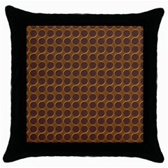 Golden Round Black Throw Pillow Case