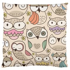 Owl Pattern Large Cushion Case (single Sided) 