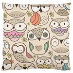 Owl pattern Large Cushion Case (Two Sided)  Front