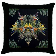 Jungle Fever Black Throw Pillow Case