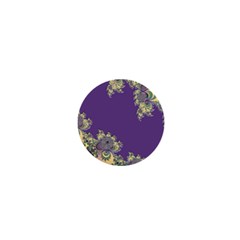 Purple Symbolic Fractal 1  Mini Button Magnet