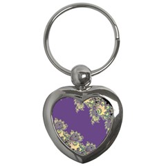 Purple Symbolic Fractal Key Chain (heart)