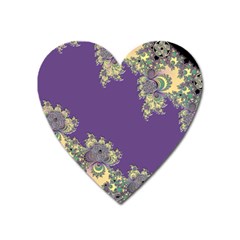 Purple Symbolic Fractal Magnet (heart) by UROCKtheWorldDesign