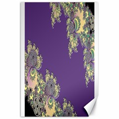 Purple Symbolic Fractal Canvas 20  X 30  (unframed)