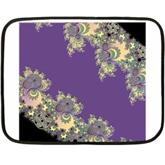 Purple Symbolic Fractal Mini Fleece Blanket (two Sided) by UROCKtheWorldDesign