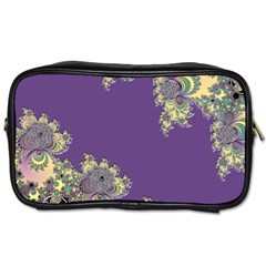 Purple Symbolic Fractal Travel Toiletry Bag (two Sides) by UROCKtheWorldDesign