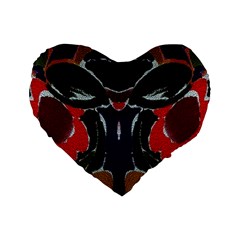 Bold Floral 16  Premium Heart Shape Cushion 