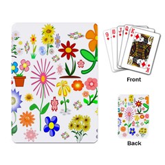 Summer Florals Playing Cards Single Design by StuffOrSomething