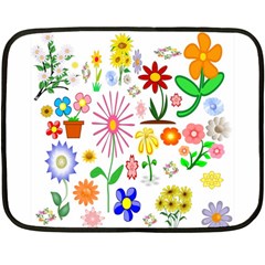 Summer Florals Mini Fleece Blanket (two Sided) by StuffOrSomething