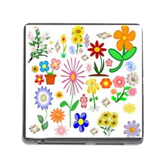 Summer Florals Memory Card Reader With Storage (square)