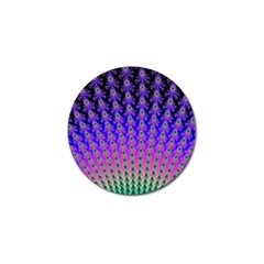 Rainbow Fan Golf Ball Marker by UROCKtheWorldDesign