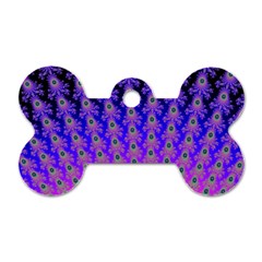 Rainbow Fan Dog Tag Bone (two Sided)