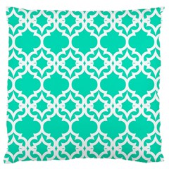 Lattice Stars In Teal Large Cushion Case (two Sided)  by Contest1878042