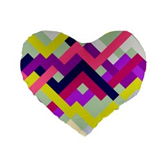 Pink & Yellow No  1 16  Premium Heart Shape Cushion  by Contest1878042