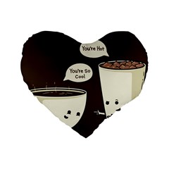 Coffee Love 16  Premium Heart Shape Cushion 