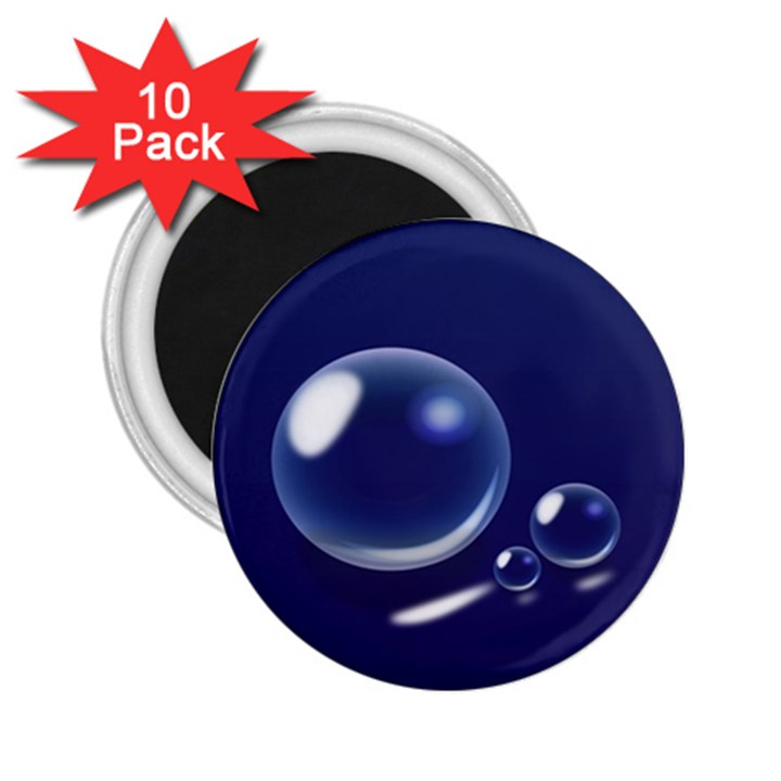 Bubbles 7 2.25  Button Magnet (10 pack)