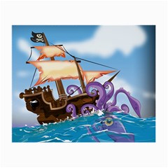 Piratepirate Ship Attacked By Giant Squid  Glasses Cloth (small)