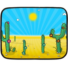 Cactus Mini Fleece Blanket (two Sided) by NickGreenaway