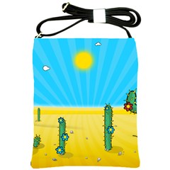 Cactus Shoulder Sling Bag by NickGreenaway